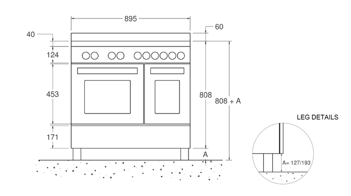 90 cm 6-burner electric double oven | Bertazzoni